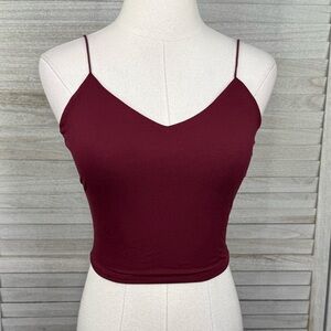 WINDSOR Cropped Cami Burgundy-Medium
